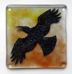 Chough Silhouette Coaster